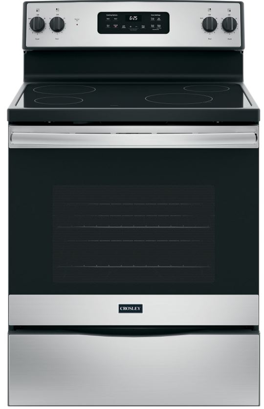 Crosley Smooth Top Electric Range Stainless Steel Mikes Rent To Own